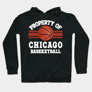 Proud Name Chicago Graphic Property Vintage Basketball Hoodie